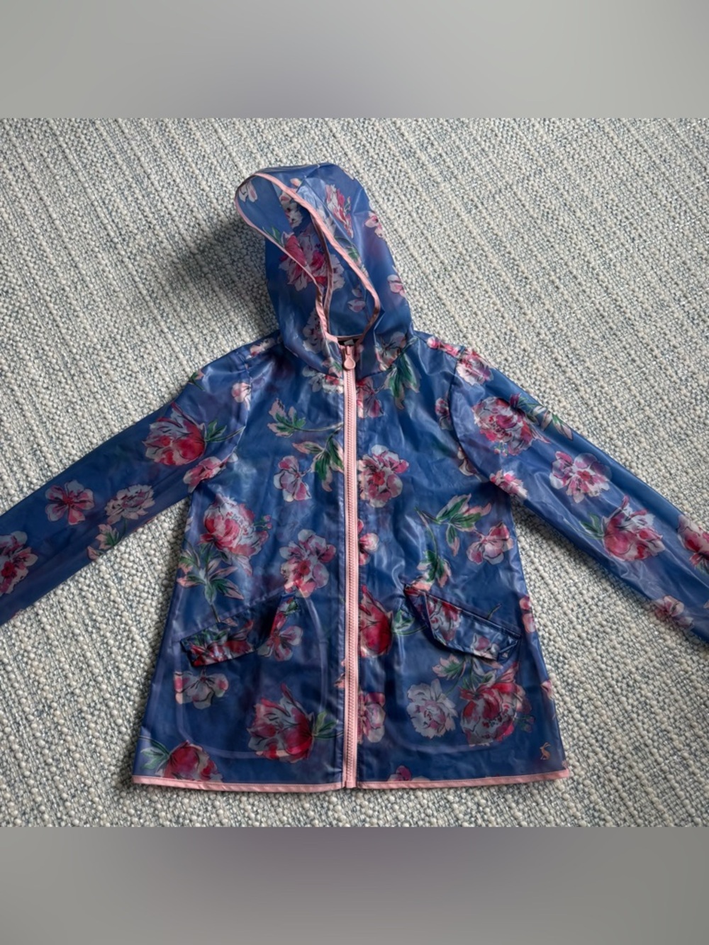 Joules floral raincoat - girls size 8